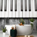 Photo Wallpaper Inspired by classical music - artistic piano keyboard on a gray wood background 61376 additionalThumb 8