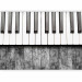 Photo Wallpaper Inspired by classical music - artistic piano keyboard on a gray wood background 61376 additionalThumb 5