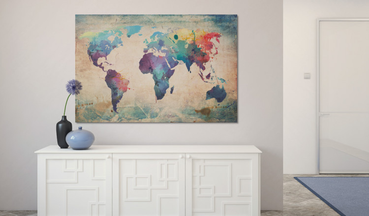 Decorative Pinboard Watercolour World [Cork Map] 92976 additionalImage 3