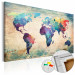 Decorative Pinboard Watercolour World [Cork Map] 92976