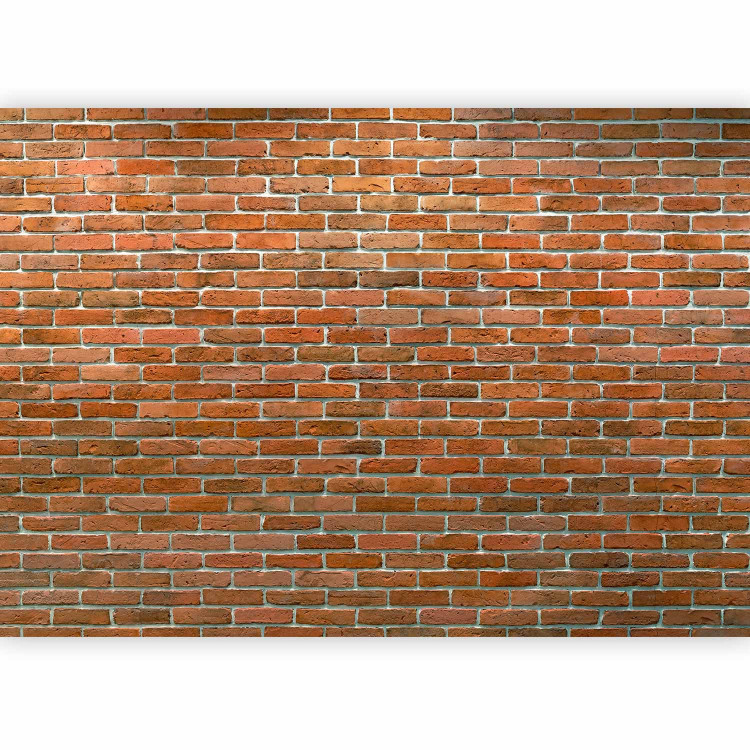 Photo Wallpaper Urban style - orange background with texture of regularly laid bricks 94176 additionalImage 1