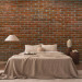 Photo Wallpaper Urban style - orange background with texture of regularly laid bricks 94176 additionalThumb 2