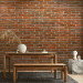 Photo Wallpaper Urban style - orange background with texture of regularly laid bricks 94176 additionalThumb 4