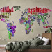 Wall Mural World map - continents with shape of countries in the form of English names 96876 additionalThumb 2