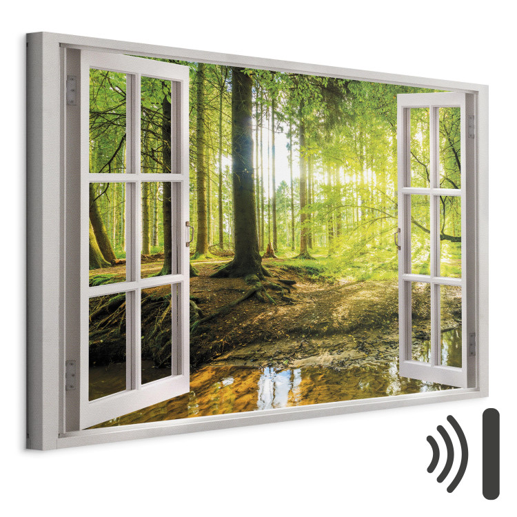 Canvas Art Print Window: View on Forest 105186 additionalImage 8