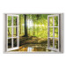 Canvas Art Print Window: View on Forest 105186