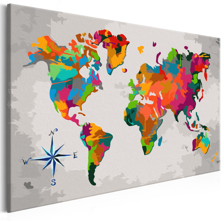 Paint by number World Map (Compass Rose) 107486 additionalImage 6