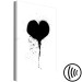 Canvas Art Print Contrast of Emotions (1-part) - Heartbeat in Black and White Shades 115086 additionalThumb 6