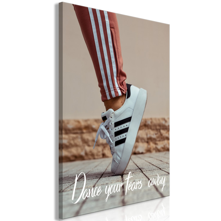 Canvas Dancing dreams - Artistic photo of legs in sneakers during Dance Street Dance with in English 115286 additionalImage 2
