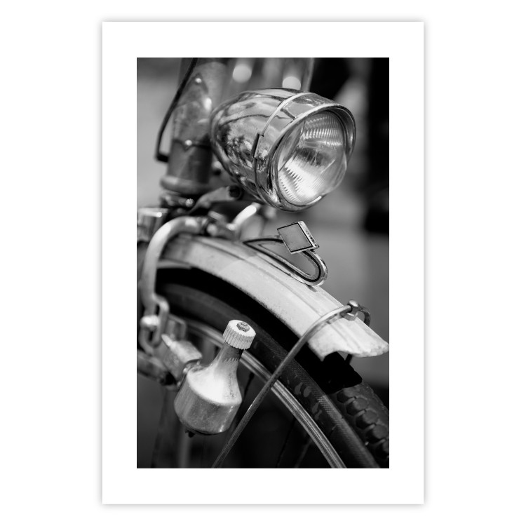 Poster Bicycle Details - black and white composition with a close-up of a bike 117786 additionalImage 19
