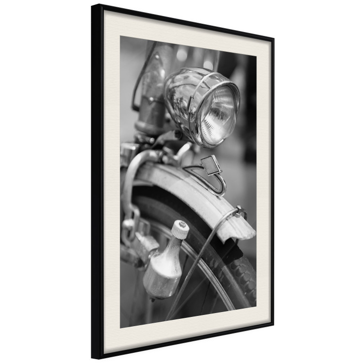 Poster Bicycle Details - black and white composition with a close-up of a bike 117786 additionalImage 3