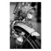 Poster Bicycle Details - black and white composition with a close-up of a bike 117786