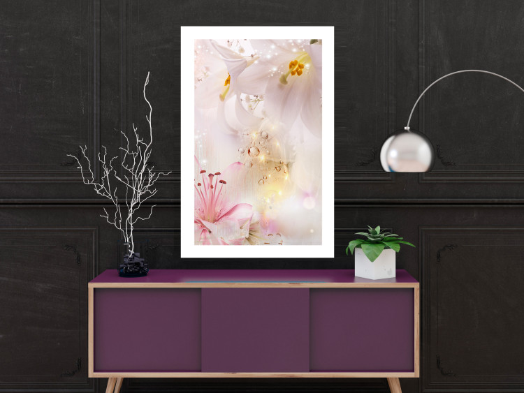 Poster Lilac Paradise - colorful composition with floral motif and water droplets 117886 additionalImage 4