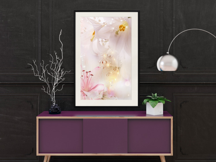 Poster Lilac Paradise - colorful composition with floral motif and water droplets 117886 additionalImage 21