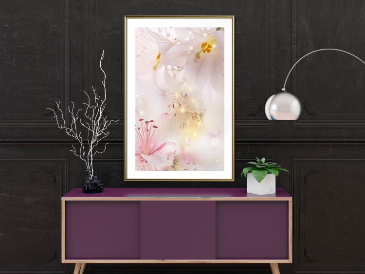 Poster Lilac Paradise - colorful composition with floral motif and water droplets 117886 additionalImage 22