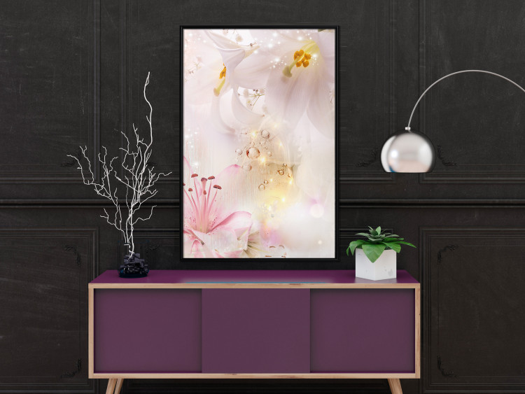 Poster Lilac Paradise - colorful composition with floral motif and water droplets 117886 additionalImage 6