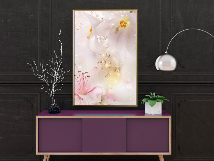 Poster Lilac Paradise - colorful composition with floral motif and water droplets 117886 additionalImage 5