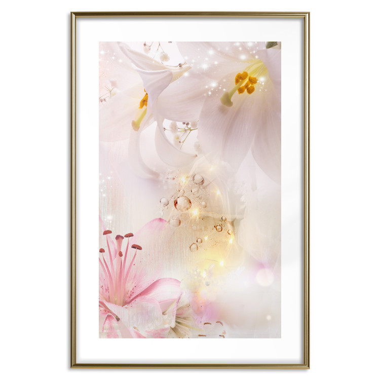 Poster Lilac Paradise - colorful composition with floral motif and water droplets 117886 additionalImage 13