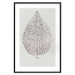 Poster Lacy Leaf - plant abstraction with a golden leaf on a light background 118786 additionalThumb 15