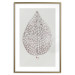 Poster Lacy Leaf - plant abstraction with a golden leaf on a light background 118786 additionalThumb 14