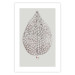 Poster Lacy Leaf - plant abstraction with a golden leaf on a light background 118786 additionalThumb 19