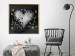 Wall Poster Gift Me Love - black and white heart adorned with floral ornaments 121886 additionalThumb 7