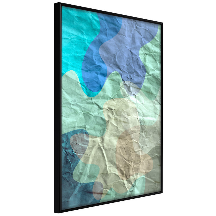 Poster Colors of the Lake - abstract spots on a crumpled paper texture 122286 additionalImage 12
