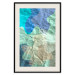Poster Colors of the Lake - abstract spots on a crumpled paper texture 122286 additionalThumb 18