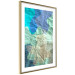 Poster Colors of the Lake - abstract spots on a crumpled paper texture 122286 additionalThumb 8