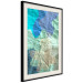 Poster Colors of the Lake - abstract spots on a crumpled paper texture 122286 additionalThumb 3