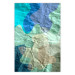 Poster Colors of the Lake - abstract spots on a crumpled paper texture 122286