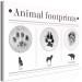 Canvas Winter footprints - infographic with animals and English inscriptions 122886 additionalThumb 2