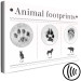 Canvas Winter footprints - infographic with animals and English inscriptions 122886 additionalThumb 6