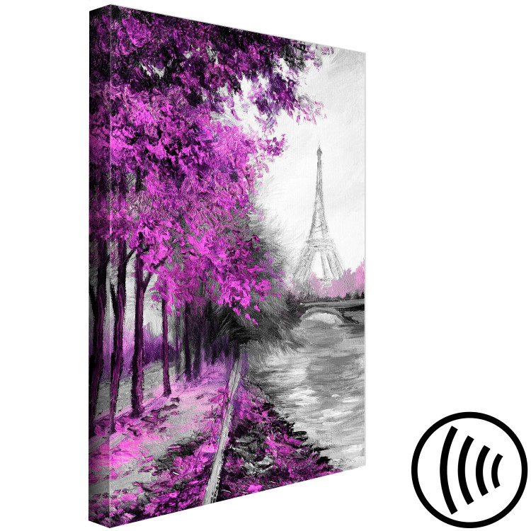 Canvas Art Print Paris Channel (1 Part) Vertical Pink 123086 additionalImage 6