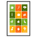 Wall Poster Colorful Vegetables - board with colorful squares and vegetable graphics 123586 additionalThumb 15