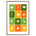 Wall Poster Colorful Vegetables - board with colorful squares and vegetable graphics 123586 additionalThumb 14