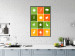 Wall Poster Colorful Vegetables - board with colorful squares and vegetable graphics 123586 additionalThumb 3