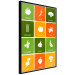 Wall Poster Colorful Vegetables - board with colorful squares and vegetable graphics 123586 additionalThumb 10