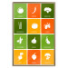 Wall Poster Colorful Vegetables - board with colorful squares and vegetable graphics 123586 additionalThumb 20