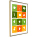 Wall Poster Colorful Vegetables - board with colorful squares and vegetable graphics 123586 additionalThumb 8