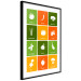 Wall Poster Colorful Vegetables - board with colorful squares and vegetable graphics 123586 additionalThumb 11