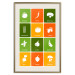 Wall Poster Colorful Vegetables - board with colorful squares and vegetable graphics 123586 additionalThumb 19