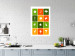 Wall Poster Colorful Vegetables - board with colorful squares and vegetable graphics 123586 additionalThumb 2