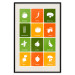 Wall Poster Colorful Vegetables - board with colorful squares and vegetable graphics 123586 additionalThumb 18