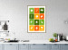 Wall Poster Colorful Vegetables - board with colorful squares and vegetable graphics 123586 additionalThumb 13