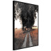 Poster Road to the Forest - landscape of road and trees against orange meadow 124386 additionalThumb 10