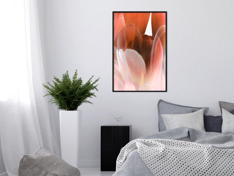 Wall Poster Mysterious Interior - flower with red plant motif with glow 124486 additionalImage 3