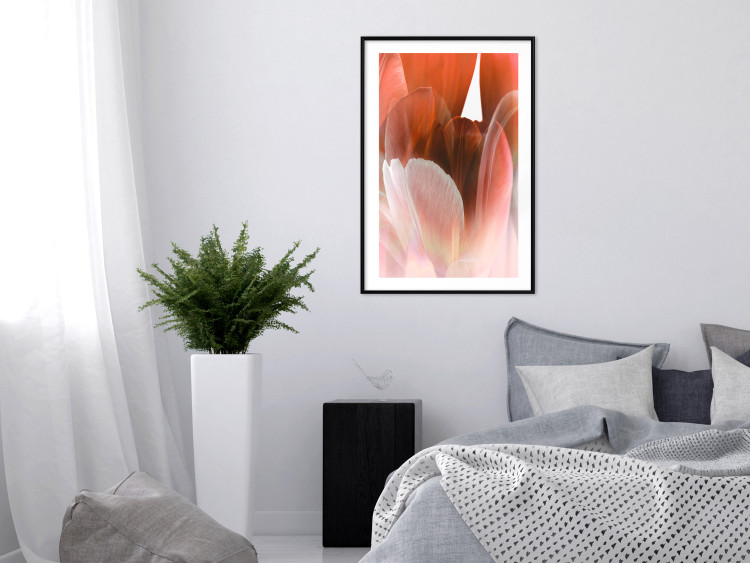 Wall Poster Mysterious Interior - flower with red plant motif with glow 124486 additionalImage 4