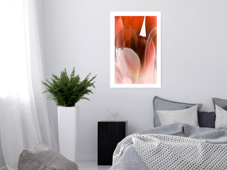 Wall Poster Mysterious Interior - flower with red plant motif with glow 124486 additionalImage 2