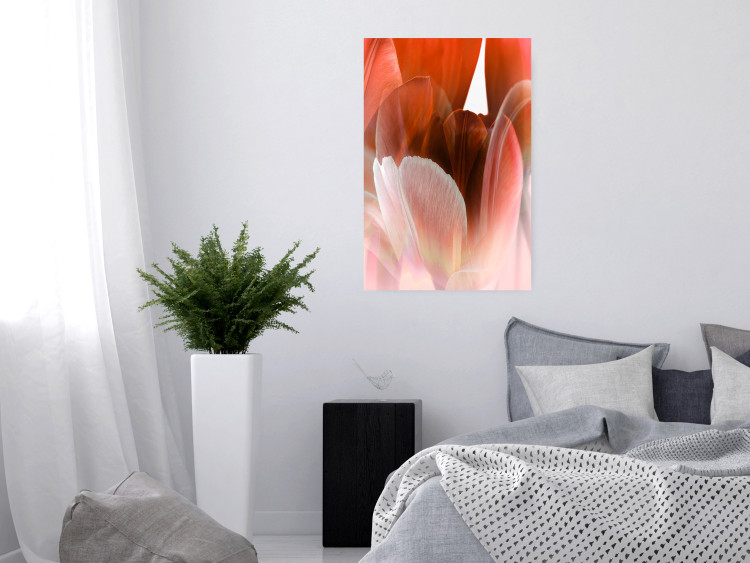 Wall Poster Mysterious Interior - flower with red plant motif with glow 124486 additionalImage 17